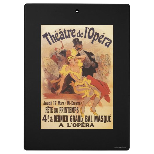 4e gemaskerde bal bij theater de l'Opera Klembord (Achterkant)