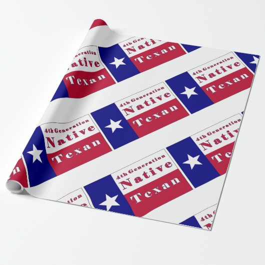 4e generatie inheemse textielvlag cadeaupapier (Uitgerold)