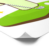 4e Golf Verjaardag Golfer 4 jaar oud Bday Party Ki Poster (Hoek)