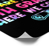 4e graad Afstuderen Tie Dye 5e graad Hier komen we Poster (Hoek)