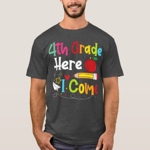 4e graad hier kom ik leraar terug naar school jong t-shirt
