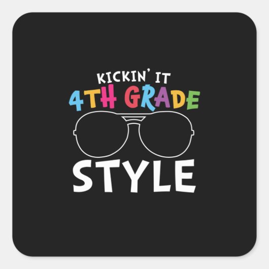 4e graad leraar 4e graad vierkante sticker (Voorkant)
