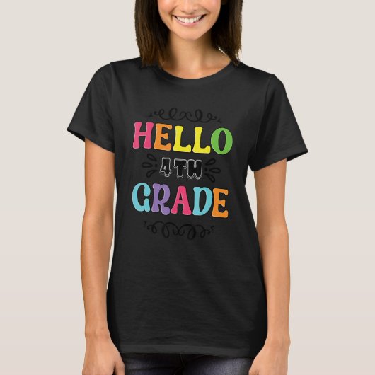 4e graad leraar Hallo vierde graad T-shirt (Voorkant)