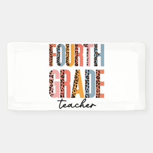 4e graad leraar spandoek (Horizontaal)