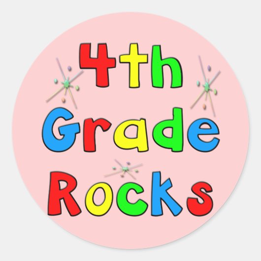 4e graads Rocks Ronde Sticker (Voorkant)