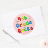 4e graads Rocks Ronde Sticker (Envelop)