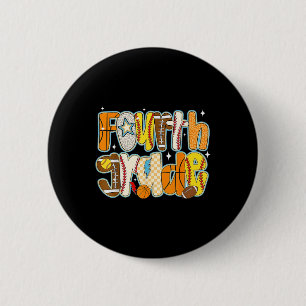 4e Grade Boy Basketbal Football Ronde Button 5,7 Cm