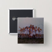 4e Grade Girls Basketball Button (Voorkant /achterkant)