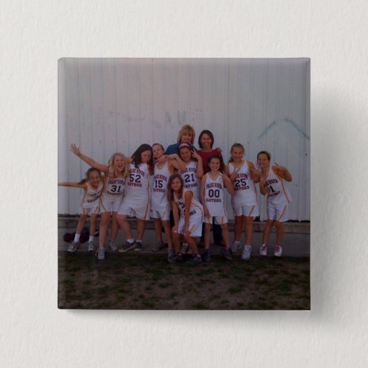4e Grade Girls Basketball Button (Voorkant)