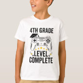 4e Grade Level Compleet Afstuderen Gamer Klasse va T-shirt (Voorkant)