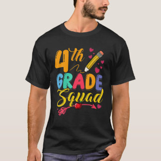 4e Grade Squad Fourth Teacher Studenteam Terug T T-shirt
