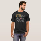 4e Grade Squad Heart Team Leopard Teacher St T-shirt (Voorkant volledig)