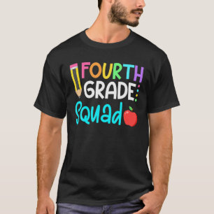 4e Grade Squad Team Crew Back School Afstuderen T T-shirt