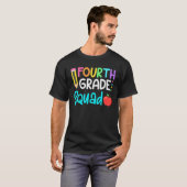 4e Grade Squad Team Crew Back School Afstuderen T T-shirt (Voorkant volledig)