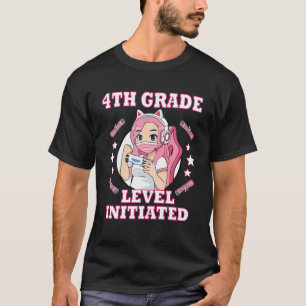 4e grove grappige gamer geeft weer schoolniveau in t-shirt