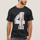 4e honkbal 4 vier t-shirt (Voorkant)