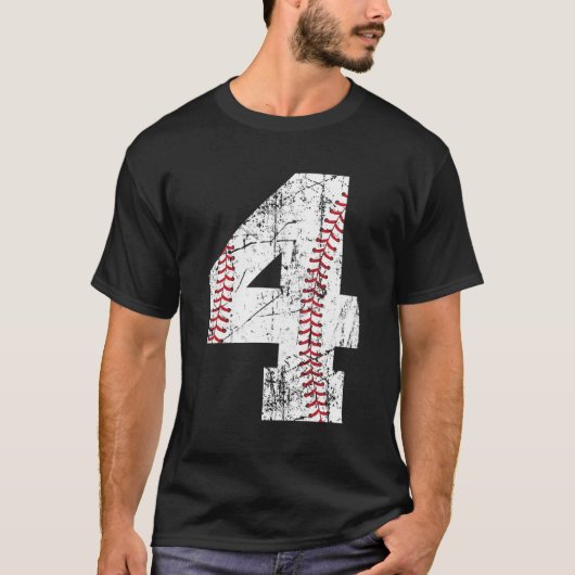4e honkbal 4 vier t-shirt (Voorkant)