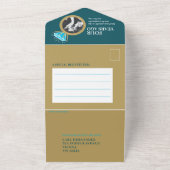 4e huwelijksjubileum diner blauwe topazen ring all in one uitnodiging (Buitenkant)