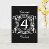 4e huwelijksverjaardag verweerde wapen kaart (Gele Bloem)