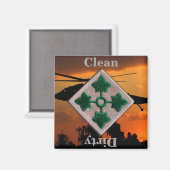 4e ID infanteriedivisie vietnam irak oorlogsvetten Magneet (Voorkant / Achterkant)