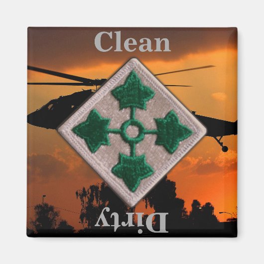4e ID infanteriedivisie vietnam irak oorlogsvetten Magneet (Voorkant)