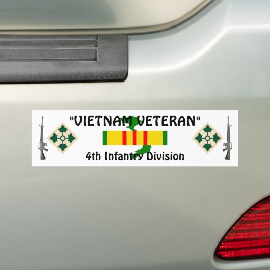 4e Inf divisie bumper sticker (Op auto)