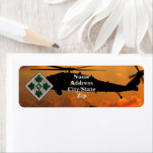 4e INF ID infanteriedivisie veteranen patch Etiket (Insitu)