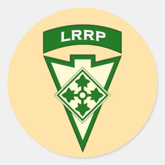 4e infanterie LRRP Recondo pocket patch UA 2 Ronde Sticker (Voorkant)