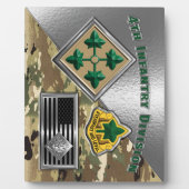 4e infanteriedivisie "4ID Ivy Division" Fotoplaat (Voorkant)