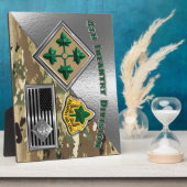 4e infanteriedivisie "4ID Ivy Division" Fotoplaat (Zijkant)