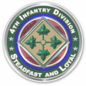 4e Infanteriedivisie Auto Vinyl Sticker (Voorkant)