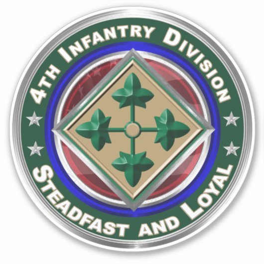 4e Infanteriedivisie Auto Vinyl Sticker (Voorkant)