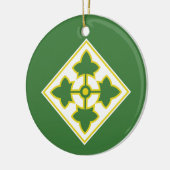 4e Infanteriedivisie-badge Keramisch Ornament (Links)