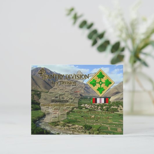 4e infanteriedivisie briefkaart (Staand voorkant)