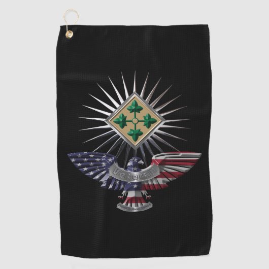 4e Infanteriedivisie Golfhanddoek (Voorkant)