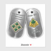 4e Infanteriedivisie Hondentags Auto Sticker (Vel)