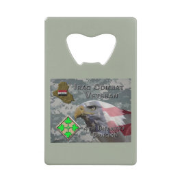 4e Infanteriedivisie Irak Combat Veteraan Creditkaart Flessenopener