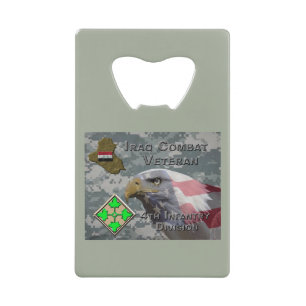 4e Infanteriedivisie Irak Combat Veteraan Creditkaart Flessenopener