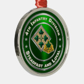 4e Infanteriedivisie Kerstmis Metalen Ornament (Rechts)