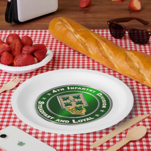 4e infanteriedivisie papieren bordje (Picknick)