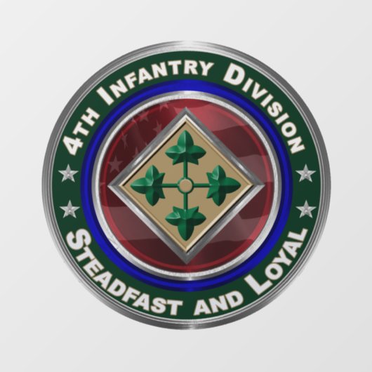 4e infanteriedivisie raamsticker (Vel)