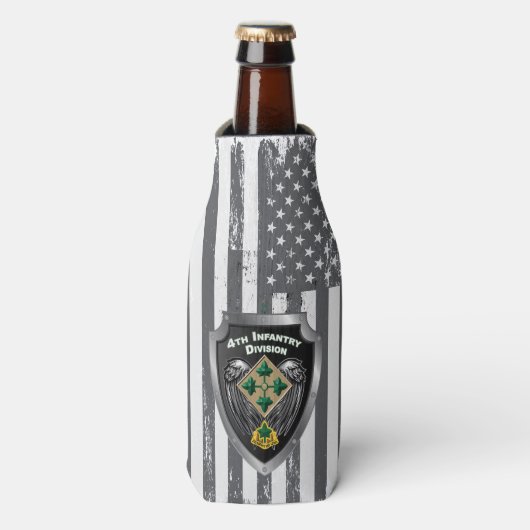 4e Infanteriedivisie “Standvastig en Trouw” Cadeau Flesjeskoeler (Fles Voorkant)