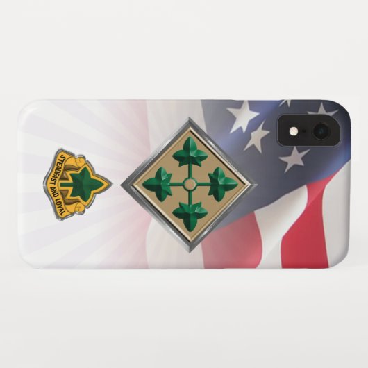4e Infanteriedivisie “Steadfast and Loyal” Case-Mate iPhone Case (Achterkant (horizontaal))