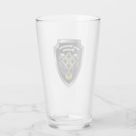 4e Infanteriedivisie "Steadfast and Loyal" Schild Glas (Achterkant)