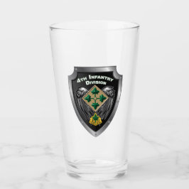 4e Infanteriedivisie "Steadfast and Loyal" Schild Glas