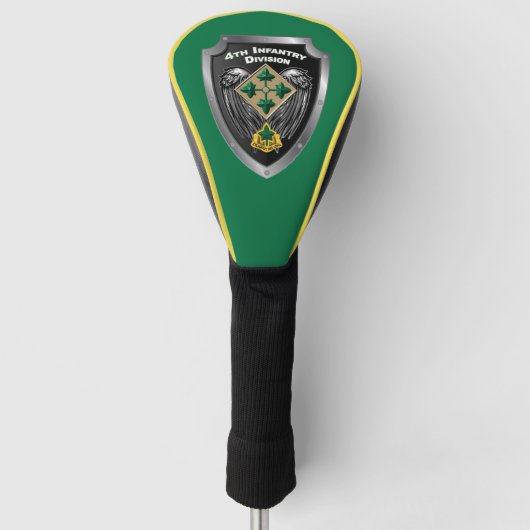 4e Infanteriedivisie "Steadfast and Loyal" Schild Golfheadcover (Voorkant)