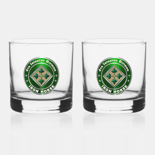 4e infanteriedivisie whisky glas (Voorkant)