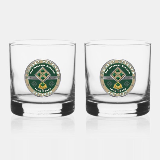 4e infanteriedivisie whisky glas (Voorkant)