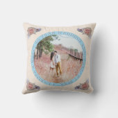 4e jaar Jubileum voor weddenschappen Linen&Topaz-k Kussen (Achterkant)