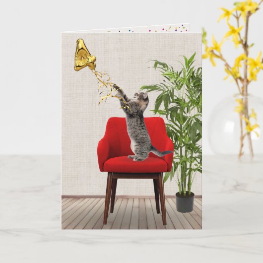 4e jaarballon met tablet kaart (Gele Bloem)